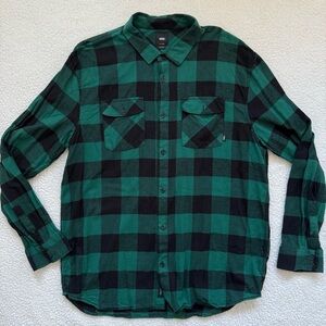 Vans Plaid Flannel Button Down Long Sleeve